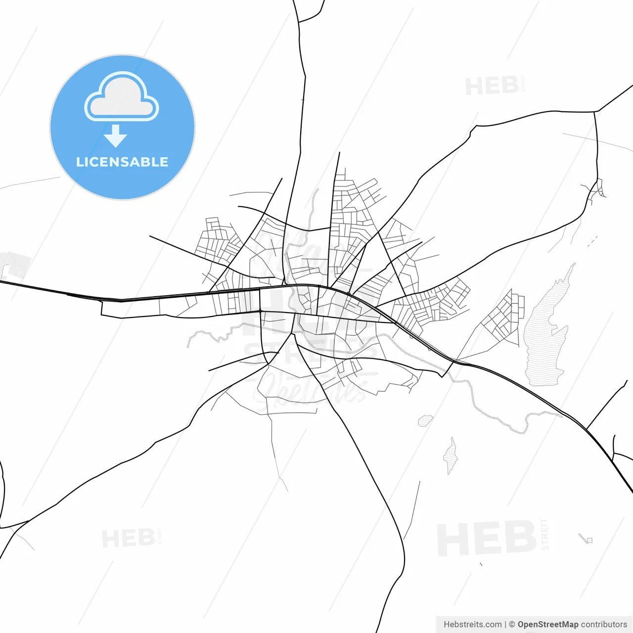 Vector PDF map of Sorgun, Turkey