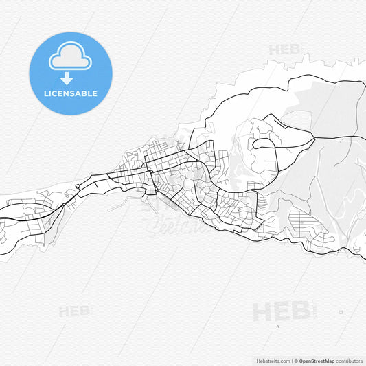 Vector PDF map of Sinop, Turkey