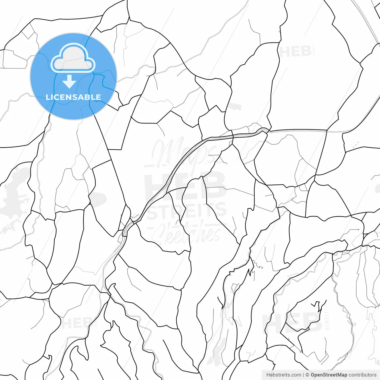 Vector PDF map of Terme, Turkey