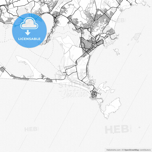 Vector PDF map of Cabo, Brazil