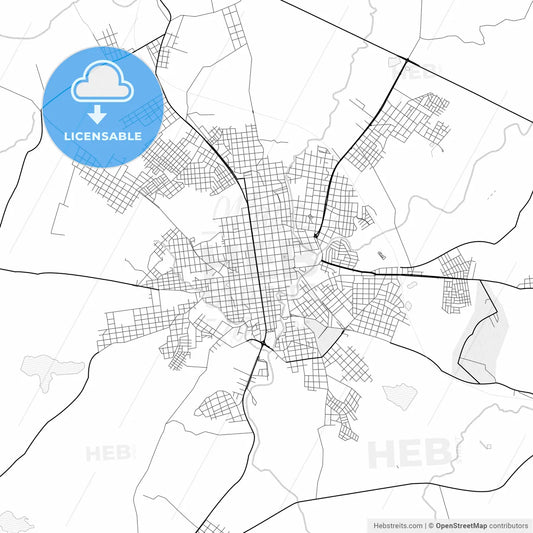 Vector PDF map of Bage, Brazil