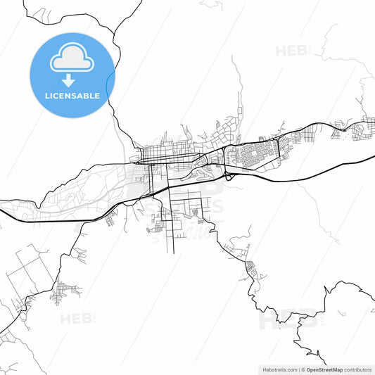 Vector PDF map of La Victoria, Venezuela