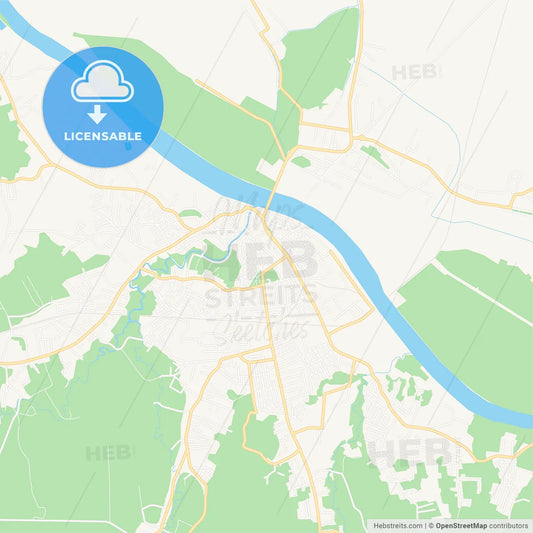 Brcko, Bosnia and Herzegovina Vector Map - Classic Colors