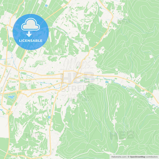 Lahr/Schwarzwald, Germany Vector Map - Classic Colors