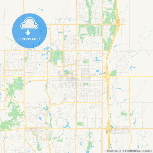 Empty vector map of Ankeny, Iowa, USA