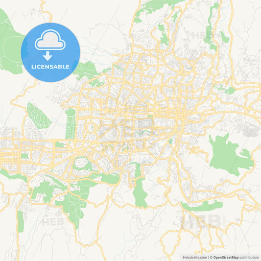 Empty vector map of San Salvador, San Salvador, El Salvador