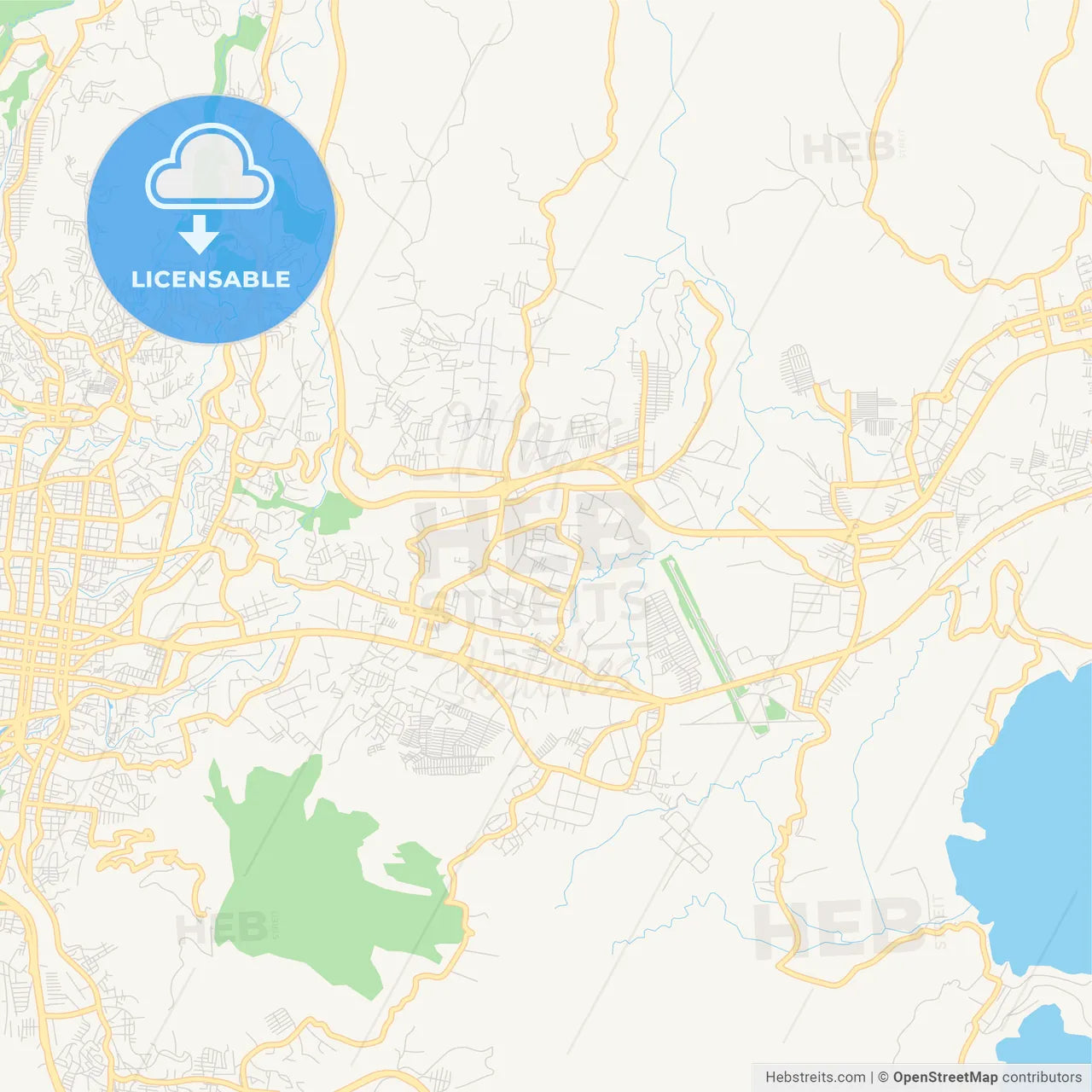 Empty vector map of Soyapango, San Salvador, El Salvador