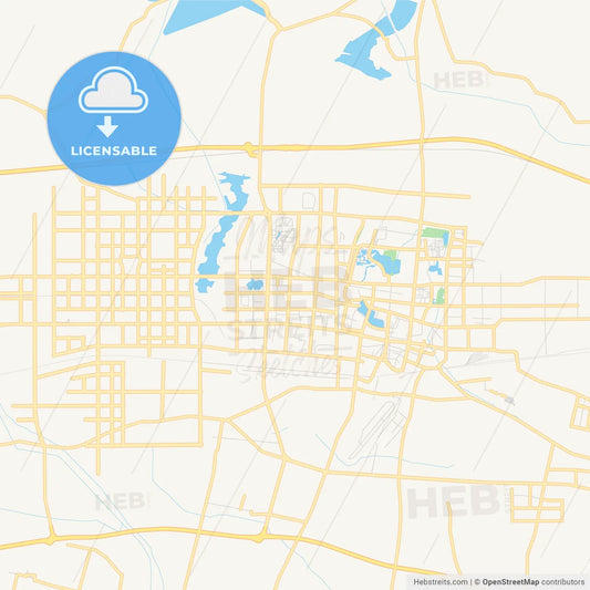 Printable street map of Kaifeng, China