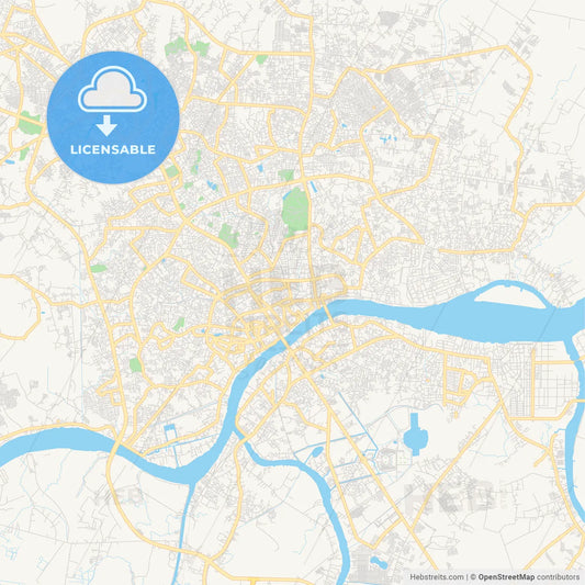 Printable street map of Palembang, Indonesia
