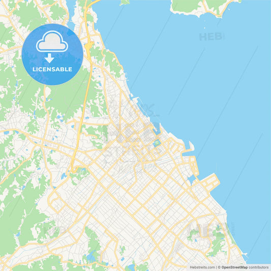 Printable street map of Imabari, Japan