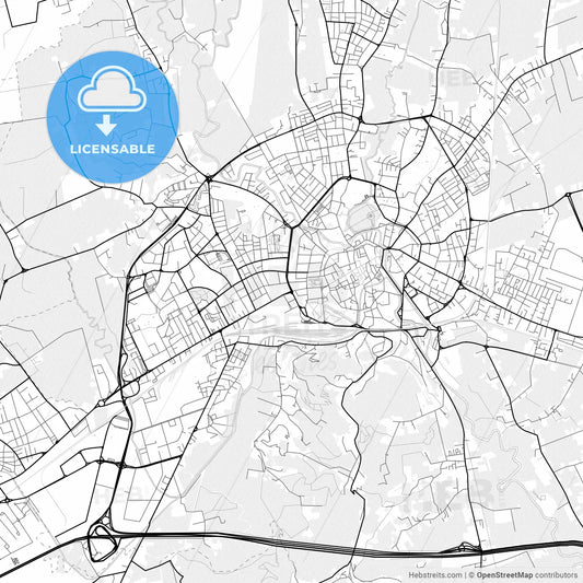 Vector PDF map of Vicenza, Italy