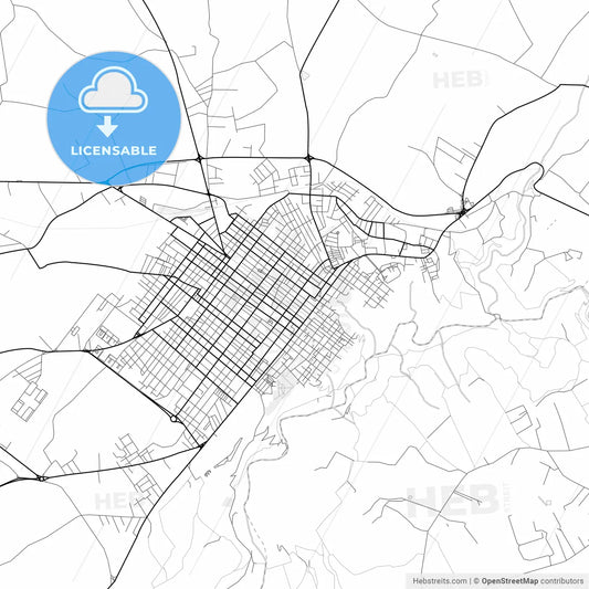 Vector PDF map of Vittoria, Italy