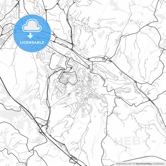Vector PDF map of Siena, Italy
