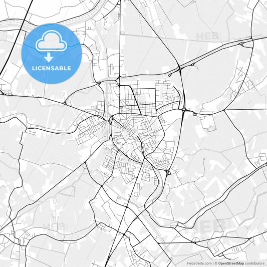 Vector PDF map of Rovigo, Italy