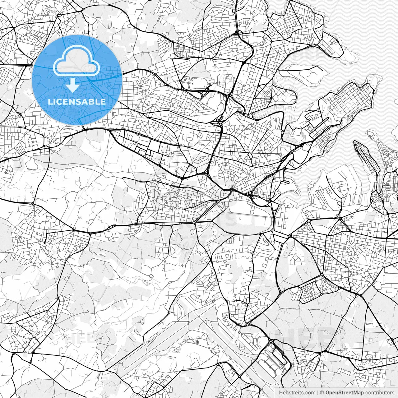Vector PDF map of Qormi, Malta
