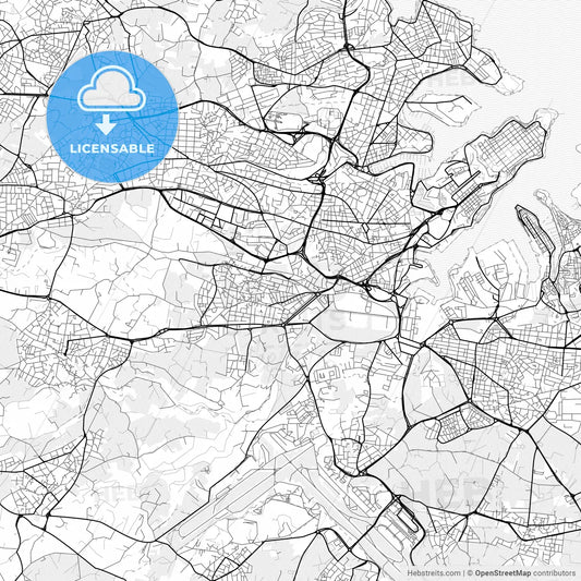 Vector PDF map of Qormi, Malta
