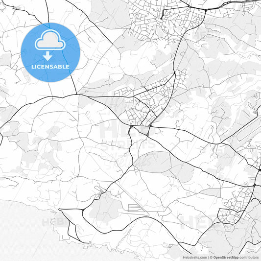 Vector PDF map of Siġġiewi, Malta