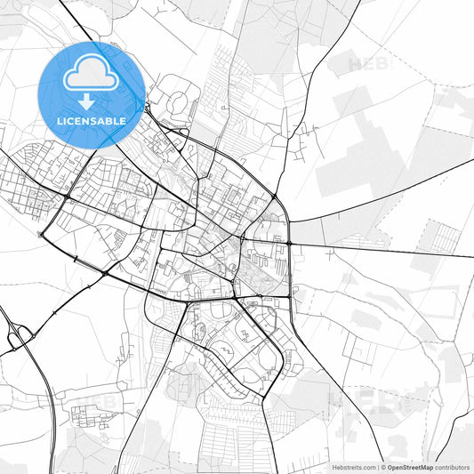 Vector PDF map of Lubin, Poland