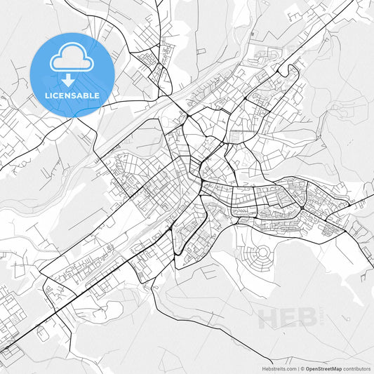 Vector PDF map of Târgu Mureș, Romania