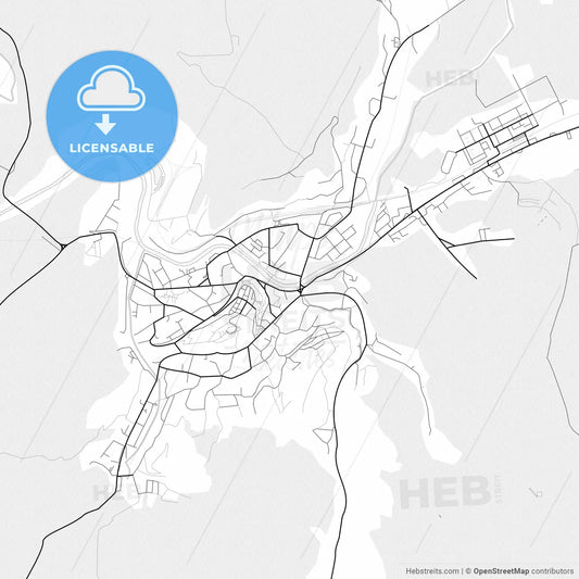 Vector PDF map of Sighișoara, Romania