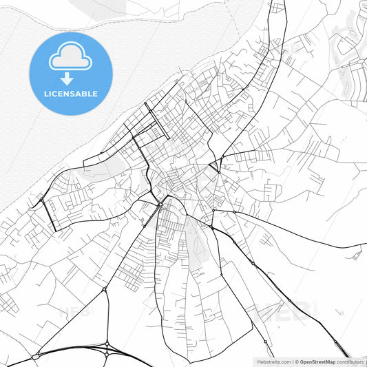 Vector PDF map of Sanlúcar de Barrameda, Spain