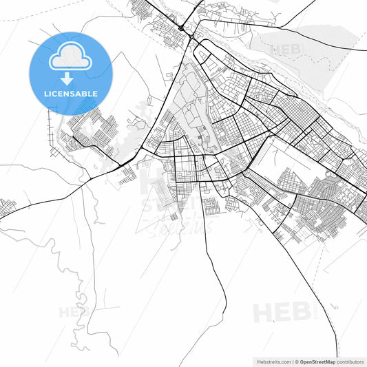 Vector PDF map of Alto Barinas, Venezuela