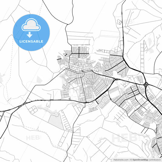 Vector PDF map of Cambe, Brazil