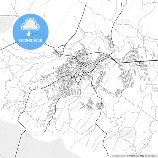 Vector PDF map of Crato, Brazil