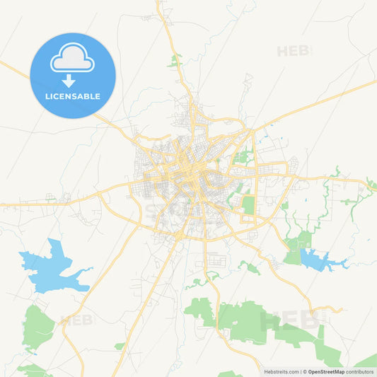 Empty vector map of Holguín, Holguín, Cuba