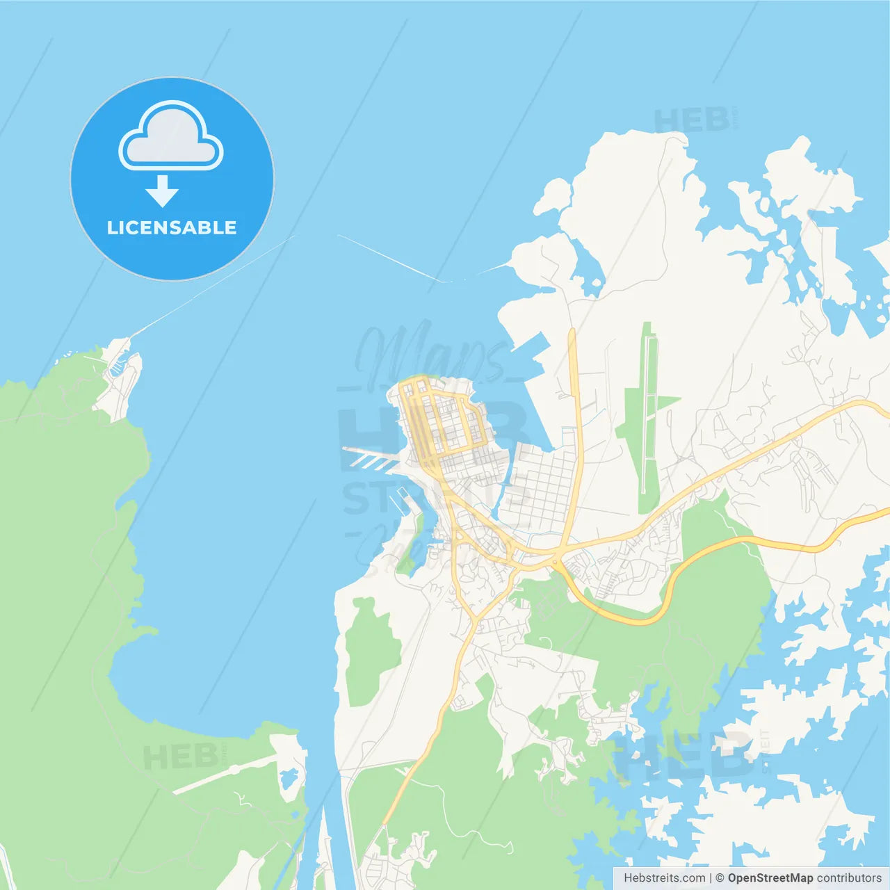 Empty vector map of Colón, Colón, Panama