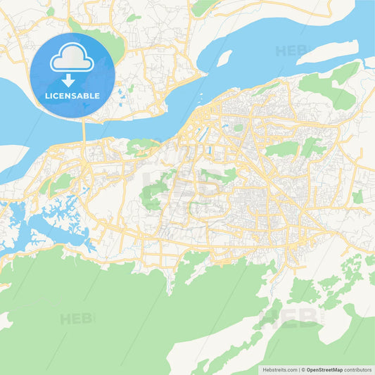 Printable street map of Guwahati, India