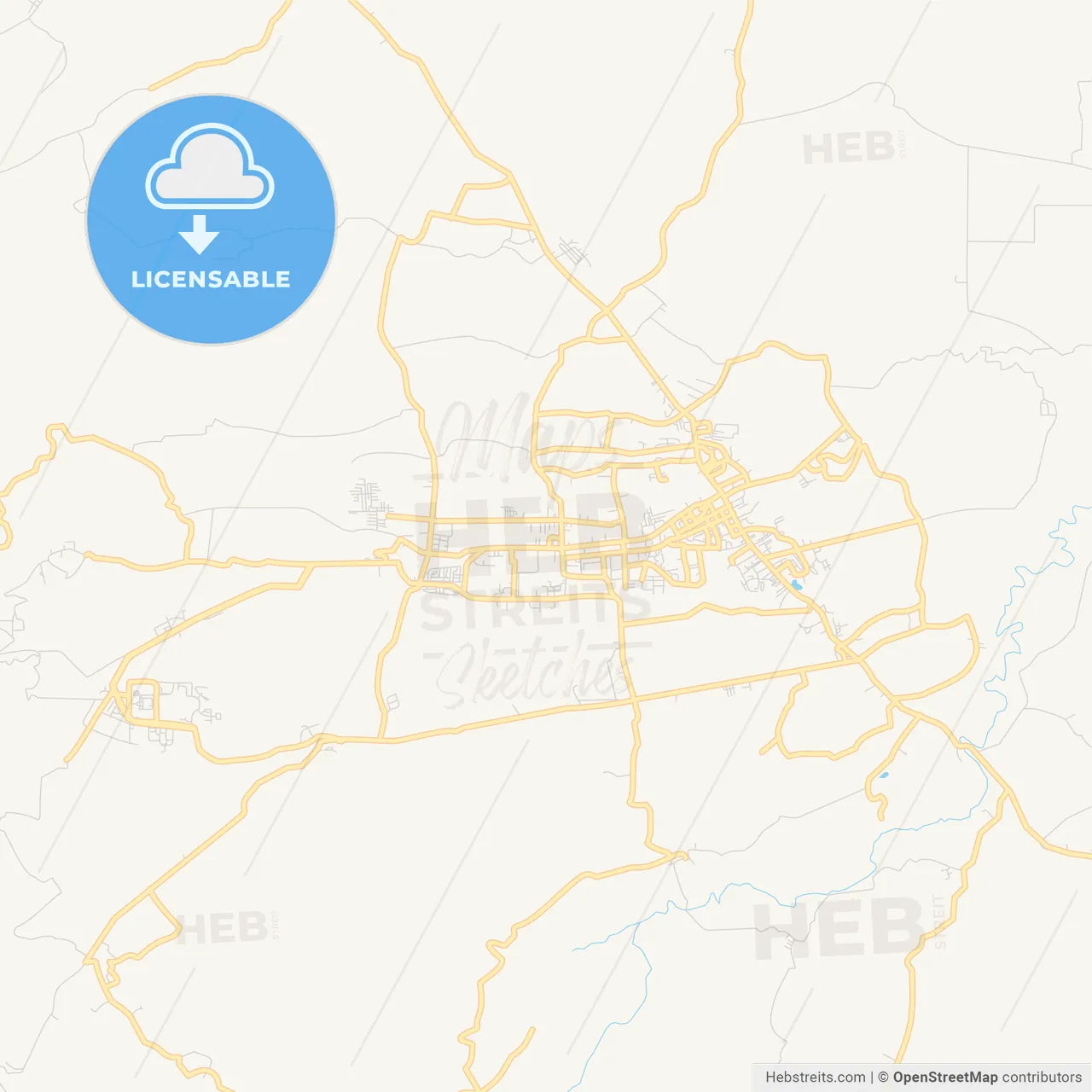 Printable Street Map Of Pagar Alam, Indonesia – HEBSTREITS