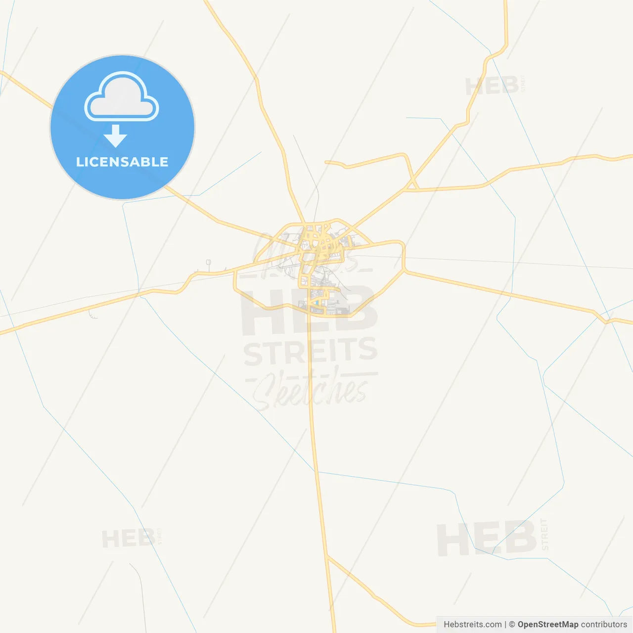 Printable street map of Mirpur Khas, Pakistan