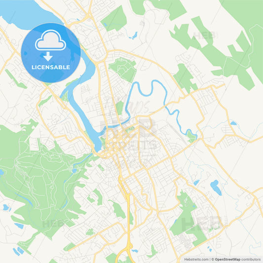 Printable street map of Launceston, Australia