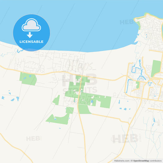 Printable street map of Hervey Bay, Australia