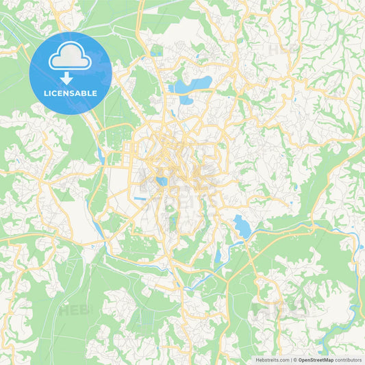 Printable street map of Antananarivo, Madagascar