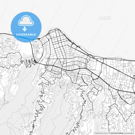 Vector PDF map of Saint-Denis, France