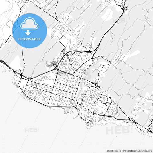 Vector PDF map of Saint-Pierre, France