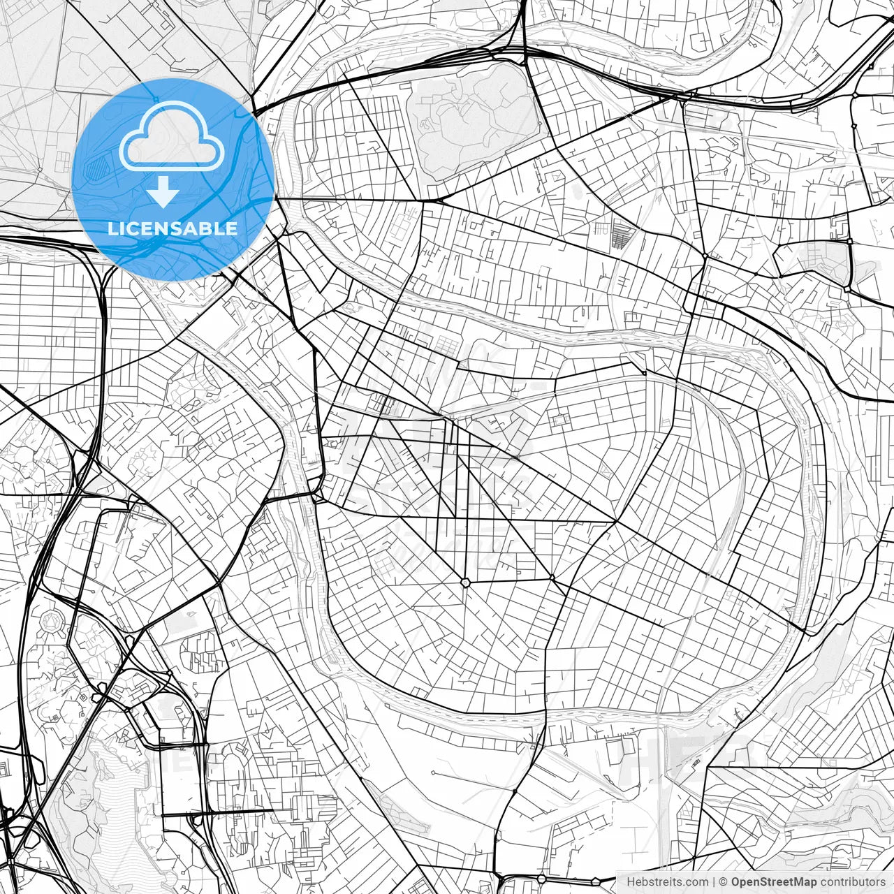 Vector PDF map of Saint-Maur-des-Fossés, France