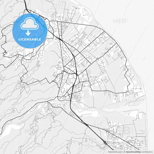 Vector PDF map of Saint-André, France
