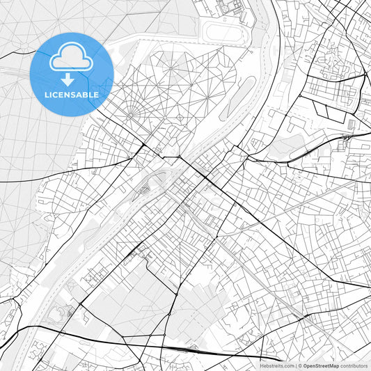 Vector PDF map of Sartrouville, France