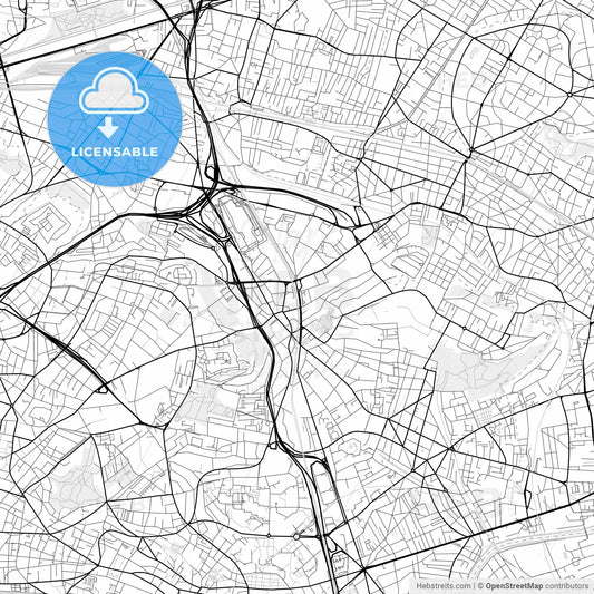 Vector PDF map of Rosny-sous-Bois, France