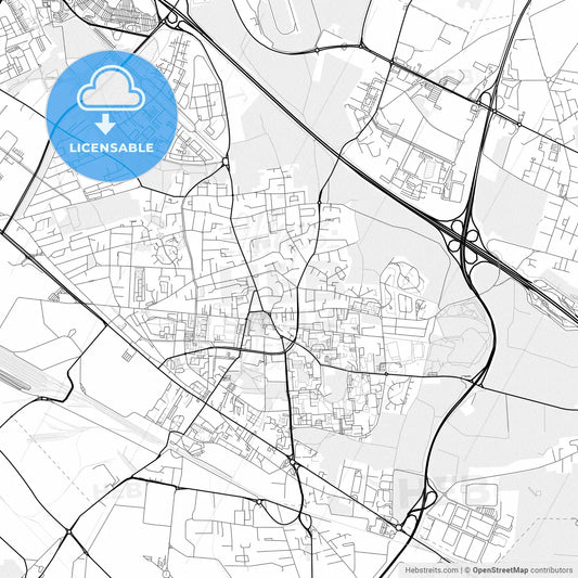 Vector PDF map of Saint-Priest, France