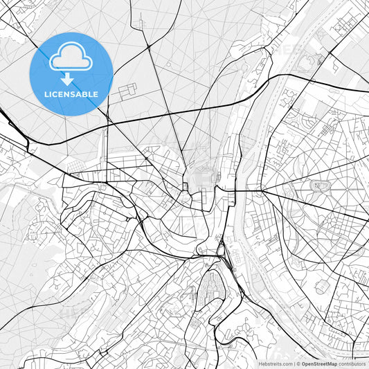 Vector PDF map of Saint-Germain-en-Laye, France