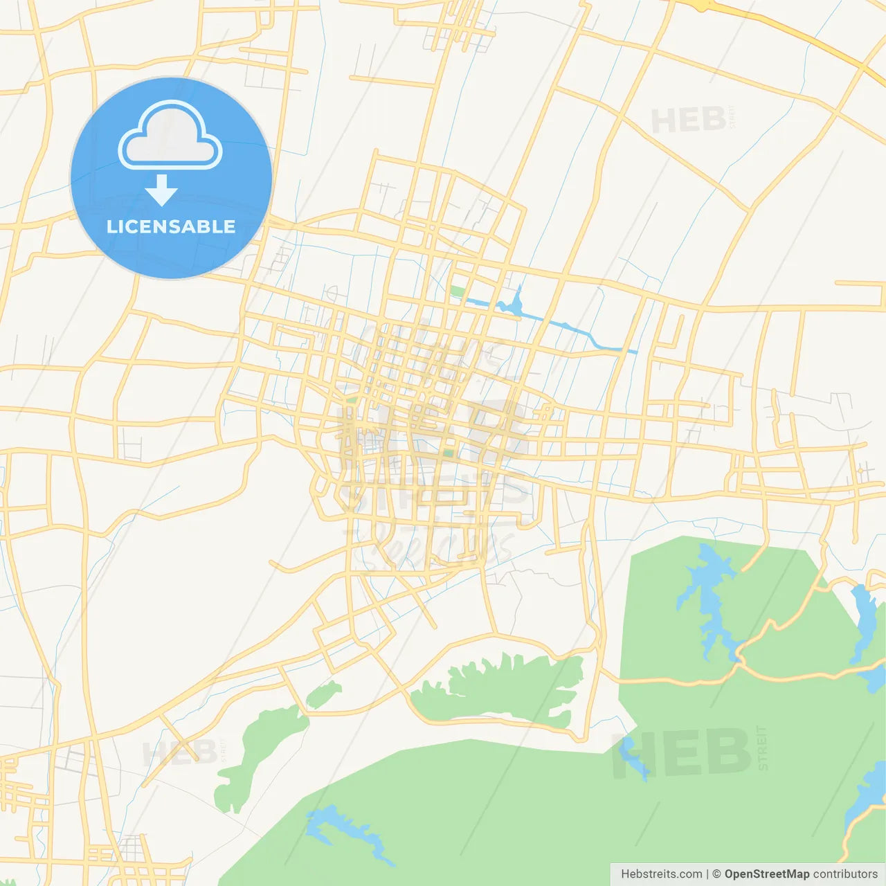 Printable street map of Cixi, China