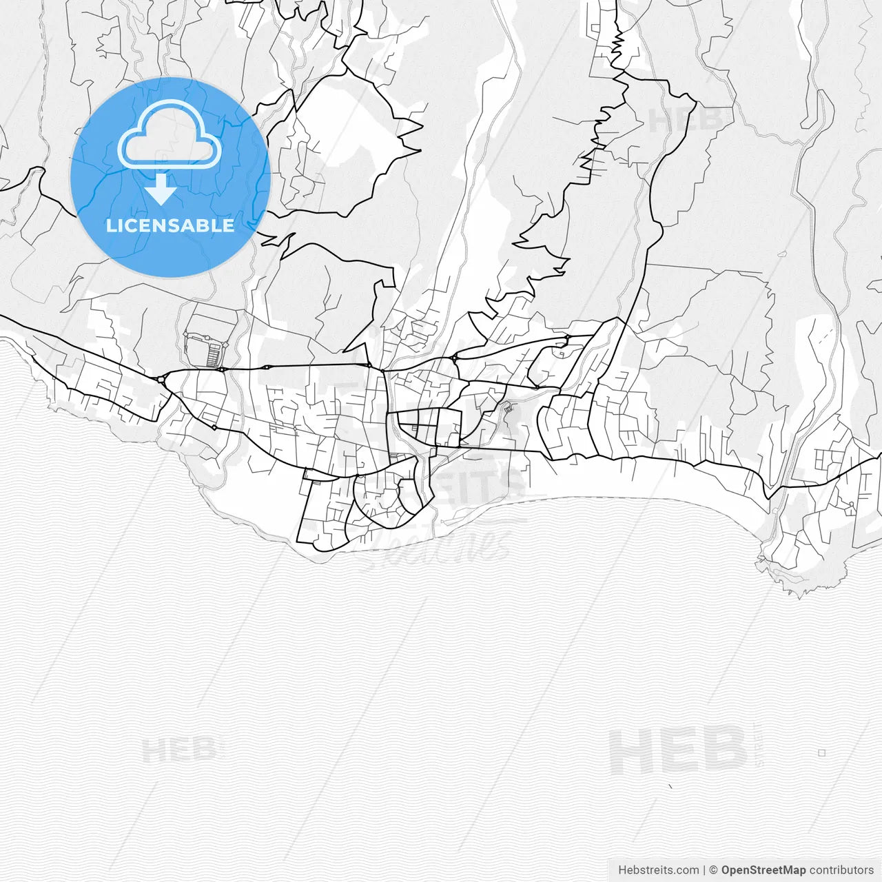 Vector PDF map of Saint-Joseph, France