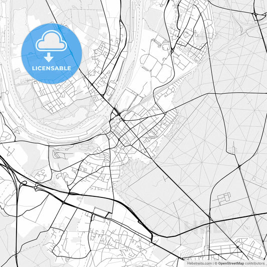 Vector PDF map of Poissy, France