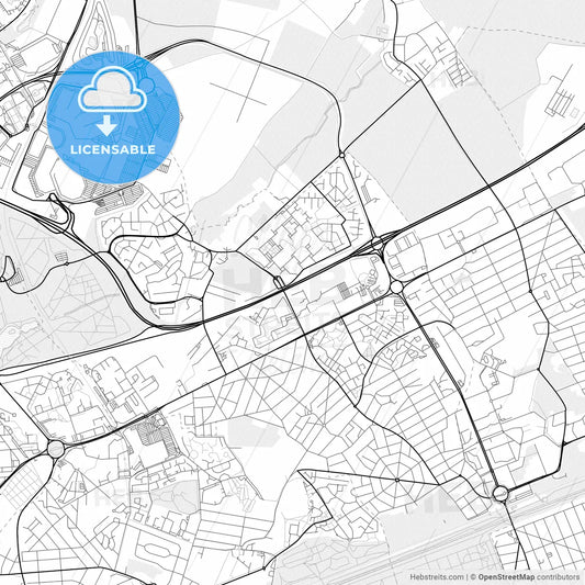 Vector PDF map of Villepinte, France