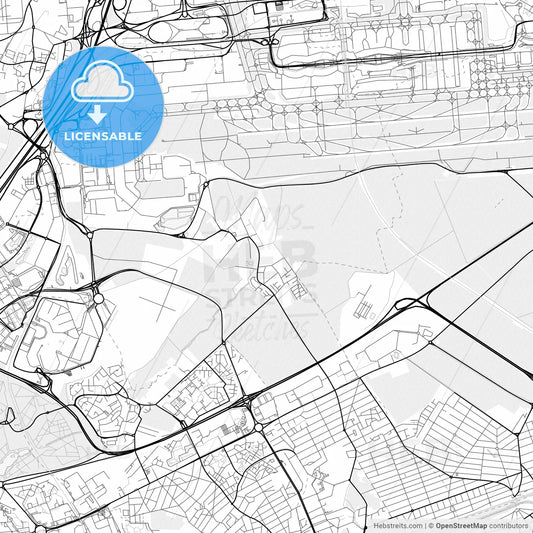 Vector PDF map of Tremblay-en-France, France
