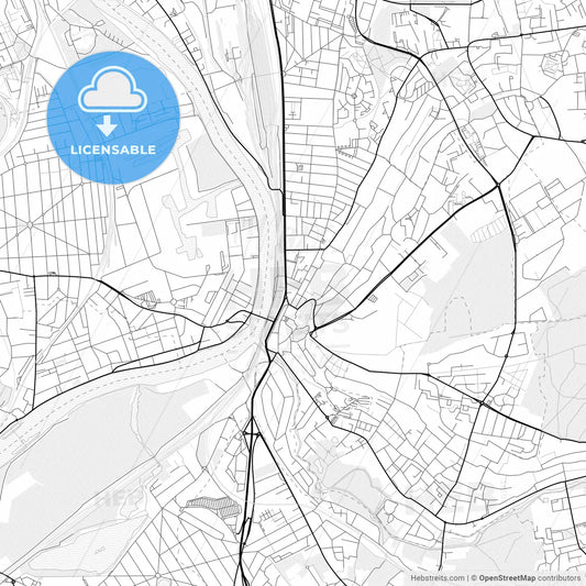 Vector PDF map of Villeneuve-Saint-Georges, France